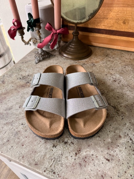 Birkenstock Shoes - Birkenstock Arizona Sandals – Silver Shimmer ✨ (NEW without box)